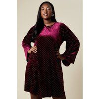 Dorothy Perkins Womens Mini Dress Berry Diamante Velvet Bow Back Cocktail