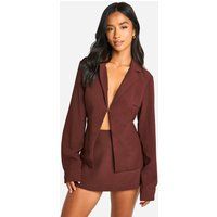 Womens Petite Single Fastening Crepe Fitted Blouse