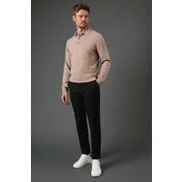 Burton Mens Slim Fit Chino Trousers Black Cotton Blend All Seasons