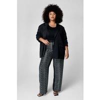 Nastygal Womens Tailored Trousers Black High Waisted Hotfix Embellishment
