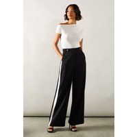 Tall Side Stripe Wide Leg Trousers