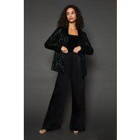 Green Sequin Waterfall Jacket
