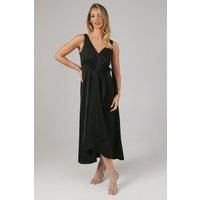 Wrap Top Satin Bridesmaids Midaxi Dress