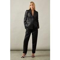 Petite Foil Tapered Trousers