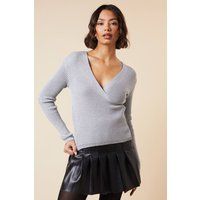 Womens Tall Wrap Knitted Top