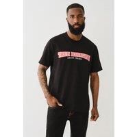 Cross Stitch Arch Short Sleeve T-shirt Jet Black