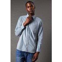 Maine Mens Button-Up Shirt Grey Corduroy Long Sleeve Casual Regular Fit