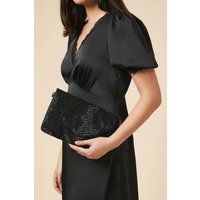 Dorothy Perkins Black Clutch Womens Going Out Bags & Purses
