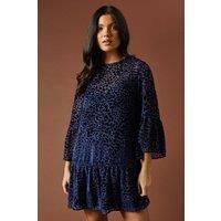 Animal Print Velvet Mini Dress