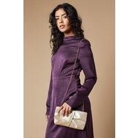 Oasis Champagne Clutch Womens Occasion Bags & Purses