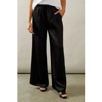 Tie Detail Wide Leg Trousers