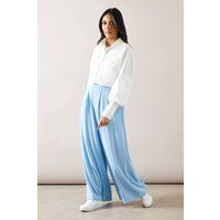 Wallis Denim-Blue Trousers Womens Smart Trousers