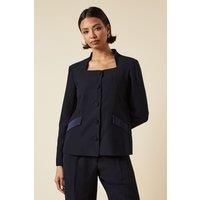 Satin Sweetheart Neckline Jacket