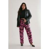 Nastygal Womens Tapered Trousers Plus Multi Wide-Leg Party Sequin Crop