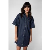 Indigo Denim Shirt Dress