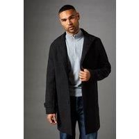 Burton Mens Coat Dark Grey Funnel Neck Casual Jacket All Seasons