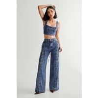 Nastygal Authentic Midwash High Waist Jeans Womens Casual Jeans