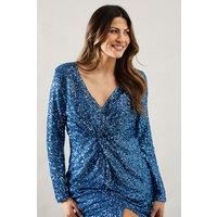 Occasion Sequin Twist Pencil Dress