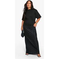 Womens PLUS PLISSE MAXI SKIRT