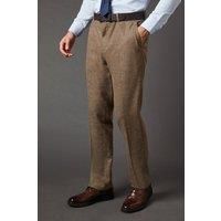 Burton Mens Suit Trousers Light Neutral Tweed Look Tailored Fit Elegant Style