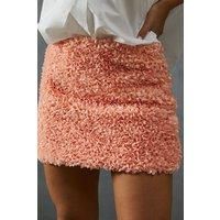 Floral Applique Low Waist Mini Skirt