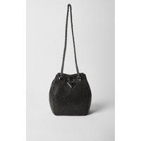 Zalina Diamonte Bucket Bag Pouch Black