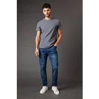 Burton Mens Tapered Jeans Blue Wash Slim Fit Comfortable Stylish Denim