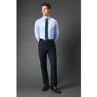 Burton Mens Dress Pants Navy Smart Trousers Slim Fit Windowpane Check