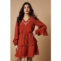 Oasis Rust Mini Dress Womens Daywear Dresses