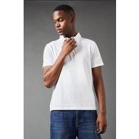 Burton Polo Shirt Mens White Regular Fit Short Sleeve Versatile Casual