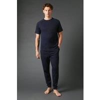 Burton Mens Sweatpants Navy Regular Fit Tapered Leg Loungewear Joggers