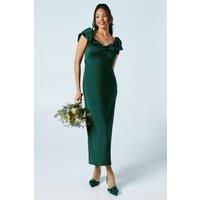 Oasis Emerald Fit & Flare Dress Womens Bridesmaids Dresses