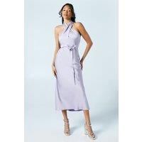 Oasis Lavender Fit & Flare Dress Womens Bridesmaids Dresses