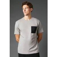 Mens Burton 1904 Contrast Pocket T-Shirt - Grey - L