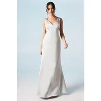 Coast Sage A-Line Dress Womens Bridesmaids Dresses