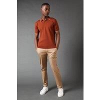 Burton Mens Slim Fit Chino Trousers Stone Cotton Blend All Seasons