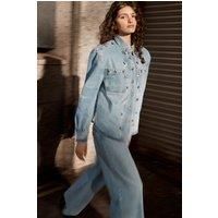 Eyelet Detail Denim Jacket