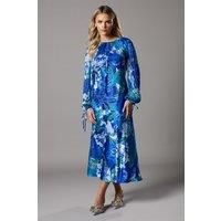 Petite Panelled Tie Detail Midi Dress