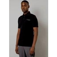 Mens Burton 1904 Black Mercerised Jersey Pocket Polo Shirt - Xl