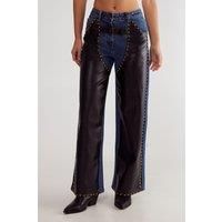 Denim Pu Mix Chaps