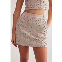 Premium Tailored Studded Mini Skirt