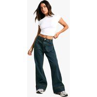 Womens Petite Pocket Detail Flare Leg Jean,