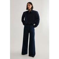 Lace Hem Tailored Pinstripe Jacket