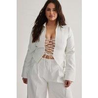 Nastygal Ivory Tailored Jacket Womens Workwear Jackets & Coats