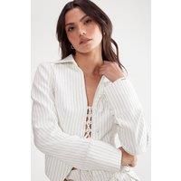 Nastygal Ivory Tailored Jacket Womens Workwear Jackets & Coats