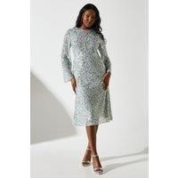 Bow Sequin Shift Dress