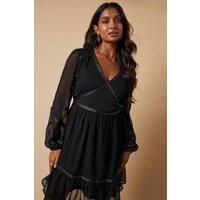 Oasis Black Dress Womens Daywear Dresses
