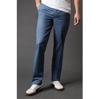 Mens Mid Blue Slim Fit Chino Trousers - 34S
