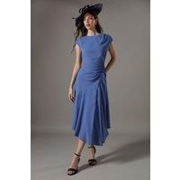 Coast Grey Blue Midi Dress Womens Occasion Dresses