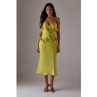 Warehouse Chartreuse Dress Womens Occasion Dresses